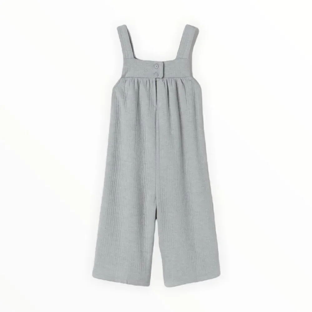 ZARA Kids Gray Textured Jumpsuit NWT Size 3T - Picture 3 of 6